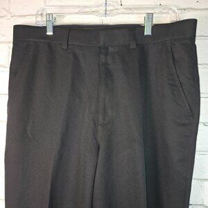 OOBE MENS BLACK CASUAL PANT 100% POLYESTER SIZE 34X36 EUC